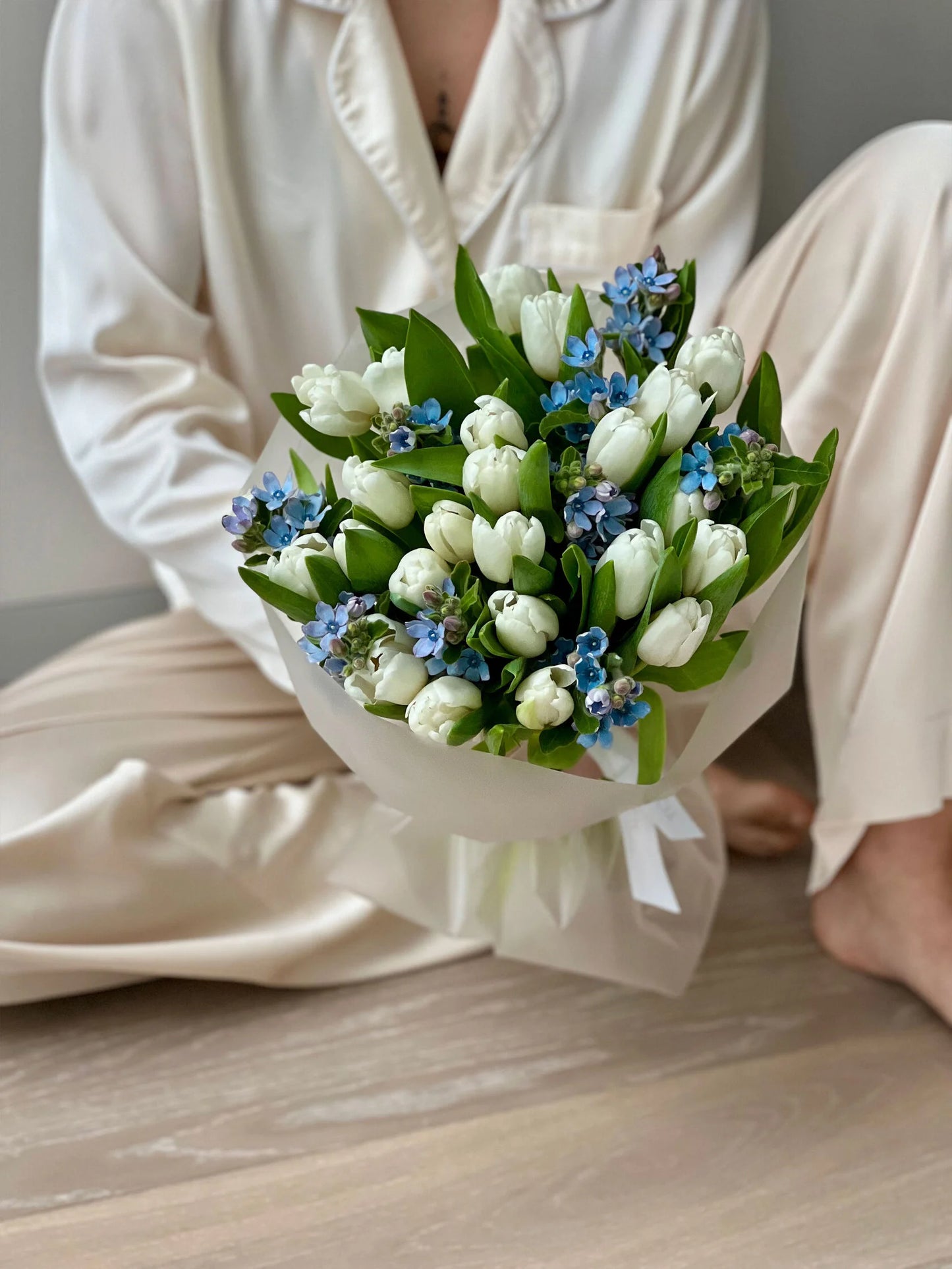 White Tulips & Tweedia